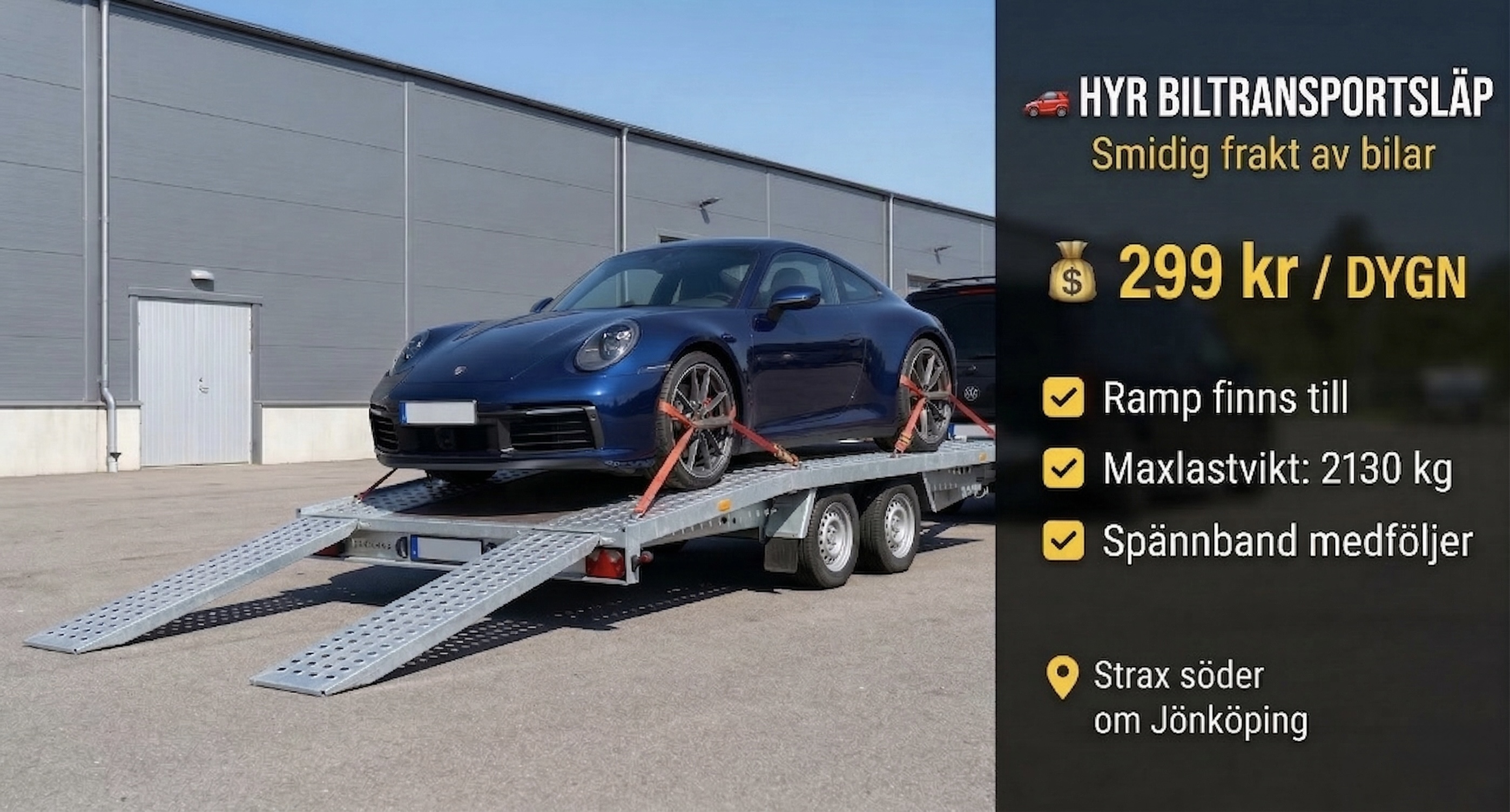 Hyr biltransportsläp Rudbecks Bil